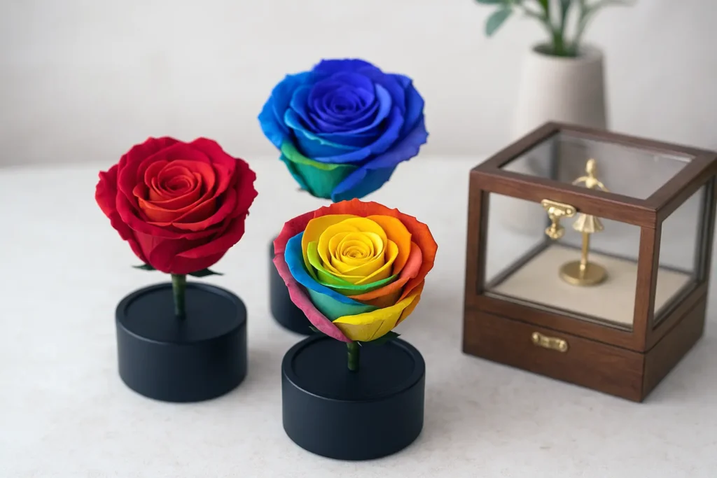 رز جاودان موزیکال هدیه‌ای لوکس برای عاشقان گل